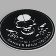 1.png Caution High Voltage Do Not Touch Logo Coasters