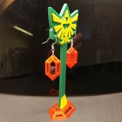 triforce_stand_L.jpg Free 3D file Zelda Triforce Jewelry Display Stand・3D printing template to download