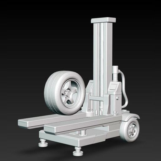 Heavy Equipment Workshop Prop - Wheel Lift Dolly