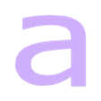 a.stl Letra minúscula a