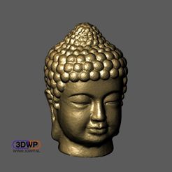 Buddha1.JPG STL file Buddha Head 3D Scan・3D printing design to download