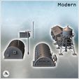 4.jpg Set of five modern buildings with a water tank and a warehouse with a round roof (19) - Modern WW2 WW1 World War Diaroma Wargaming RPG Mini Hobby