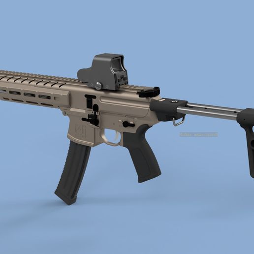 Скачать файл STL Airsoft SMG body kit (MPX inspired) MIASMG1 • Модель