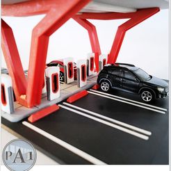003.jpg 3D file Tesla EV charging station for Hot Wheels and other 1/64 diecasts・3D printable model to download