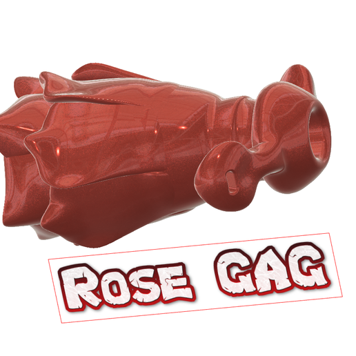 🌹 Gag ROSE SEXY SLAVE Open Mouth Hollow Gag BDSM SM bondage mg-16 3d  print・ STL File for ・Cults