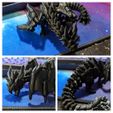 Dragón - Monstruo Flexi Articulado con alas y mandíbula móviles (impresión en el lugar, sin soportes)