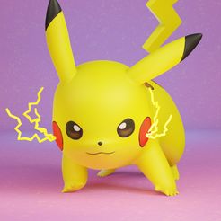 pikachu-foda.jpg Télécharger fichier STL pokemon pikachu • Modèle à imprimer en 3D, alleph3D