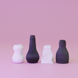 untitled-4.png 3D Printable minimalistic flower vase pack 3D print model