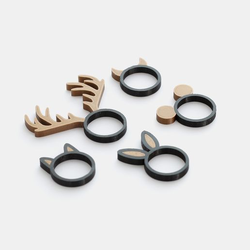 animalrings_dual_set.jpg Animal Ring Collection - Dual extrusion version