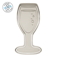 Kit-Mom-Glass_cp.png STL file Glass - Cookie Cutter - Fondant・3D printer model to download