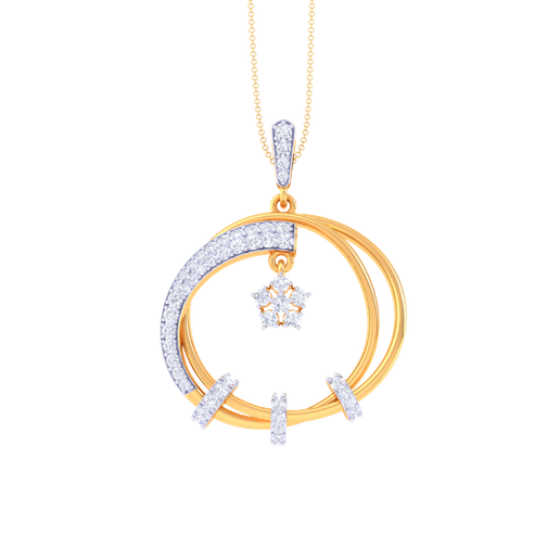 3D Printable Cad jewelry design of Lady diamond Pendant 3D model