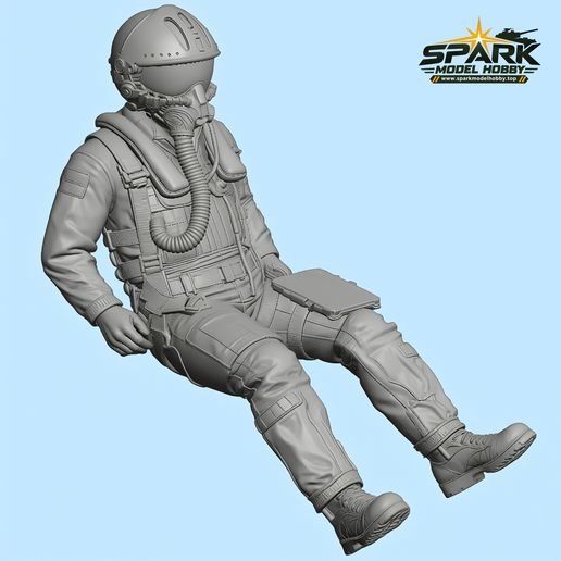 PLA Air Force J-20 Stealth Fighter Sitting Pilot with Advanced Helmet