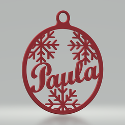 BN-PAULA.png Télécharger fichier STL Boule de Noël PAULA • Modèle à imprimer en 3D, Pabloj59