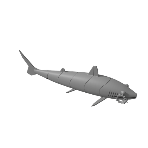 Articulated Helicoprion Flexi Shark - Buzz Saw Tooth Whorl