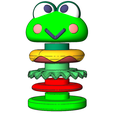 3.png Unveiling the Fun and Creative Dismantlable Keroppi Burger 3D Printing Model!