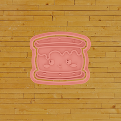 1.png STL-Datei COOKIE CUTTER Sandwich kawaii・Design für 3D-Drucker zum herunterladen