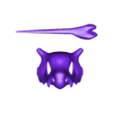CUBONE HAIR PIN.stl Cubone Schädel & Knochen Haarnadel - Pokémon