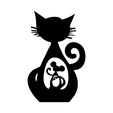 s.png Descargar archivo Gato y Ratón Decoración 2D • Plan para la impresión en 3D, SaracWallArt