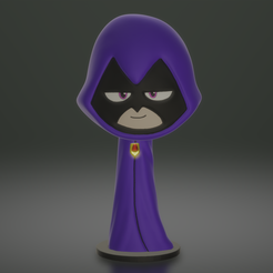 raven1.png STL file Raven Teen Titans Cartoon・3D printing model to download