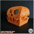 003B.jpg Fichier 3D BOÎTE À CRÂNE SQUELETTE ! - BOÎTE DE RANGEMENT POUR CARTES SWITCH & MICROSD OU BOÎTE DE RANGEMENT CONVENTIONNELLE !・Modèle pour impression 3D à télécharger