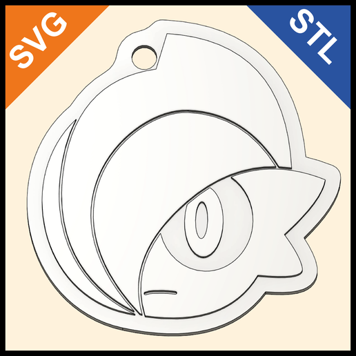 🗝️ Gallade Keychain – Shuffle-Style Pokémon – STL & SVG・Free STL File ...