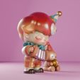 dimoo2.jpg Dimoo Clown - 3D Pop Mart Figure / Clown with Monkey