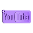 YouTube_logo_75mm_Keychain.stl YouTube logo & Keychain