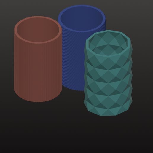 11 minimalist vases basic style - 3D model önizlemesi