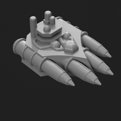 C3-BFG-DTC-TorpTurret-alone.png Free STL file DarkTechno Cult Turrets Torpedo SUPPORTED (BFG)・Model to download and 3D print