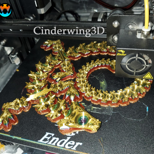 signal-2022-01-15-215635_001.png Crystal Dragon, Articulating Flexi Wiggle Pet, Print in Place, Fantasy