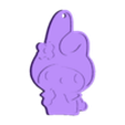 Sanrio My melody flor.stl Breloques et porte-clés Sanrio