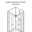 CABINE DE DOUCHE "OCEANE" Réf:413614 Océane shower enclosure corner