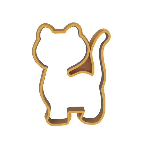 Cute Cat Cookie Cutter - 3D model önizlemesi