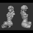 SteampunkGirl_Torso_w_Hair01.jpg Steampunk Girl Pinup 3D print model