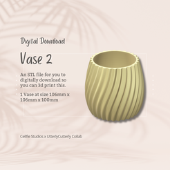 Cover-7.png Vase STL File - Digital Download - Homeware, Minimalist Modern Design