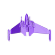 ship-V30-base-attack-mode-thick-disruptors.stl FASA Romulan “Wing” Cruisers: Star Trek starship parts kit expansion #6