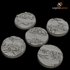 50mm-Natural-Stone-Bases-Thumbnail-V1.jpg STL-Datei 50mm Runde natürliche Felsen und Steinbasen x5 - LegendGames・Modell zum Herunterladen und 3D-Drucken