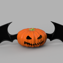 batcitrouille.png Fichier STL Bat Citrouille・Plan à imprimer en 3D à télécharger
