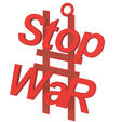 StopWar-02-v3-01.png Decor Sign "STOP WAR IN UKRAINE" PUTIN STOP - everyone should make and hang this sign everywhere - symbol signpost movement and direction real 3D Relief For CNC building decor wall or door-mount for decoration sw-02 3d print