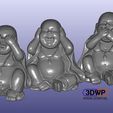 Buddhas1.jpg Buddha See No Evil, Hear No Evil, Speak No Evil (3 Wise Buddha Monks)