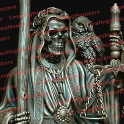2.jpg SANTA MUERTE - STL 3D PRINT MODEL