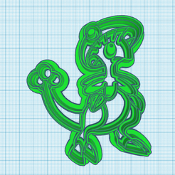 286-Breloom.png Fichier STL Pokemon : Découpeur de biscuits Breloom・Plan pour imprimante 3D à télécharger