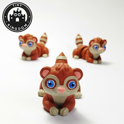 Flexi-Tiny-Ferret,-P10.png Flexi Tiny Ferret, figurine fidget articulée, porte-clés inclus, 3mf inclus