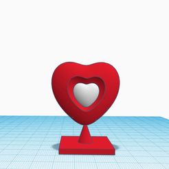 Heart-in-heart-1.jpg Archivo 3D Corazón en corazón con soporte, regalo de amor・Modelo para descargar y imprimir en 3D, Allexxe
