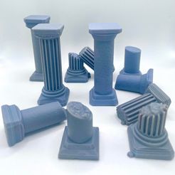 .1.jpg Archivo 3D Pilares de piedra Set 1・Modelo para descargar y imprimir en 3D