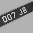 007_Number_Plate_Black.png 007 Bond car UK number plate (scale)