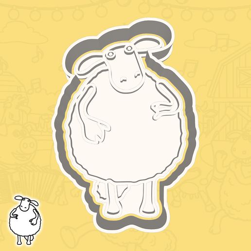 Shaun the Sheep cookie cutters - Nuts (style 1)