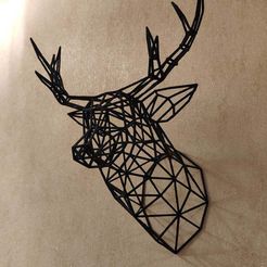 IMG_20201025_204731.jpg Free STL file Wireframe deer head・Object to download and to 3D print