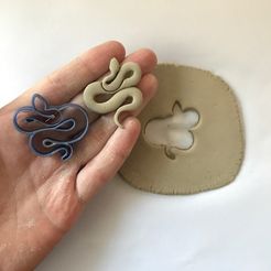 IMG_4899.jpg STL file SNAKE SET OF 3 POLYMER CLAY CUTTERS - POLYMER CLAY TOOLS - 3D PRINTED POLYMER CLAY CUTTERS・3D printer design to download