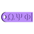 Omega Psi Phi Keychain.stl Porte-clés des fraternités et sororités - Mega Pack